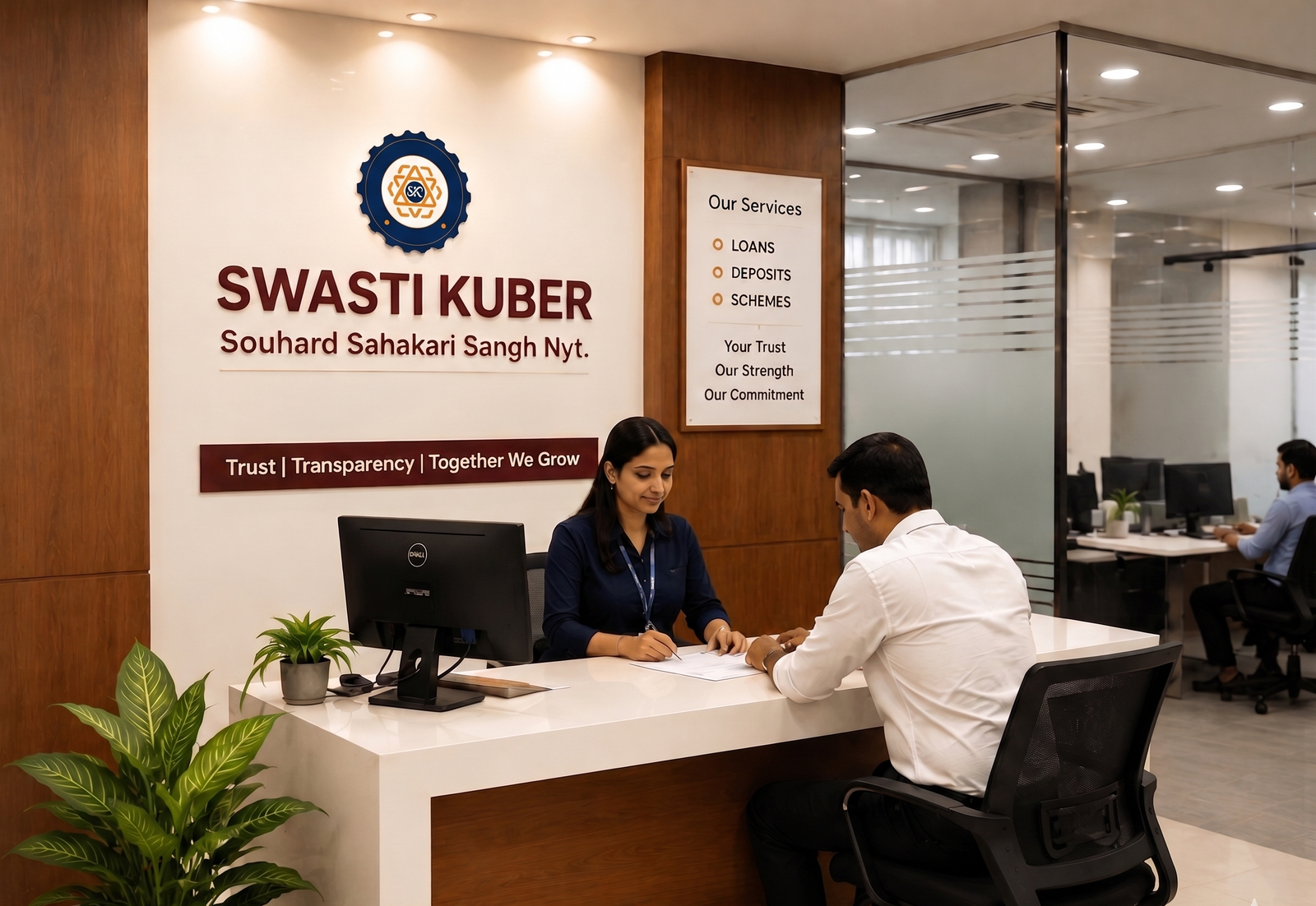 Swasti Kuber Branch Reception Desk